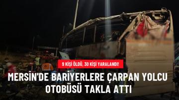 Antalya Mersin Otoyolunda Otobüs kazası Ölü ve Yaralılar Var